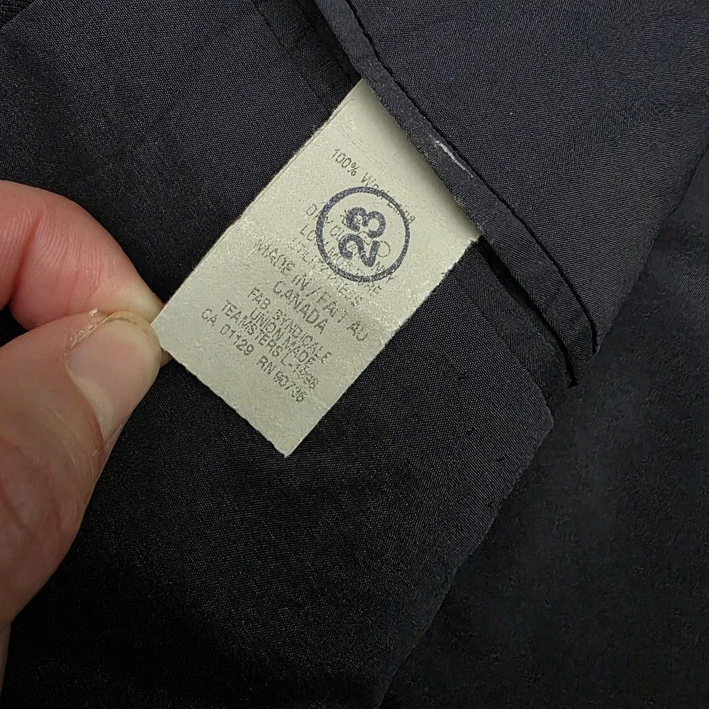 Ralph Lauren Mens 42R Navy Blue Gold 2-Button 100% Wool Blazer Jacket Sport Coat